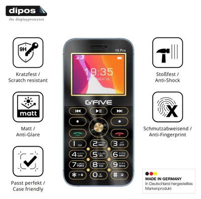 Image de 2x Protection ecrán pour GFive 15 Pro mat Verre souple Film Protecteur 9H dipos