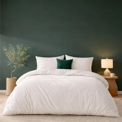 Immagine prodotto di Biancheria da letto Twinzen, 220x240 cm, colore bianco - Set lenzuolo con copripiumino 240x220 in microfibra con 2 federe 50x70 cm -  Oeko-Tex
