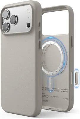 Produktbild von Elago MagSafe Lederhülle für iPhone 17 Pro Max, Hellgrau