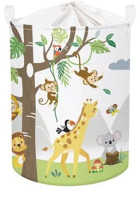 Produktbild von Ibenzoa® Faltbarer Aufbewahrungskorb mit Deckel, Weiß, 36 x 45 cm – Geräumiger Stauraum für Kleidung, Spielzeug und Windeln