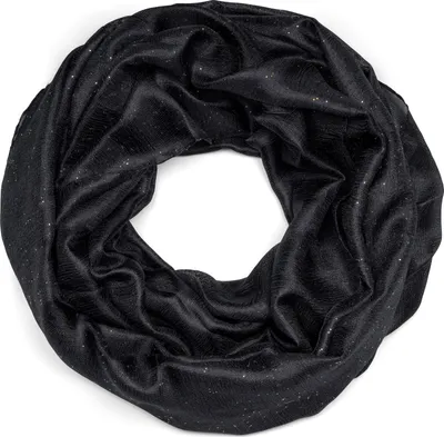 Produktbild von styleBREAKER Damen Loop Schal leicht und seidig mit Glitzer in Unifarben, Schlauchschal, Tuch 01016214