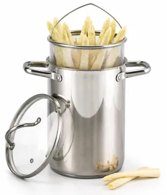 Imagen del producto de Cookinglife Sartén para pasta / Sartén para espárragos Cocción de acero inoxidable - ø 16 cm / 4,0 litros