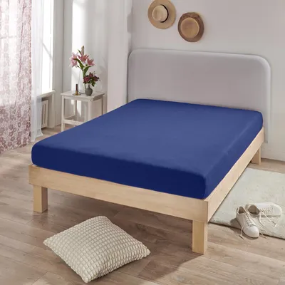 Produktbild von Bettwaren-Shop Jersey-Elasthan Spannbettlaken Multi-Stretch 120x200 - 130x220 cm dunkelblau
