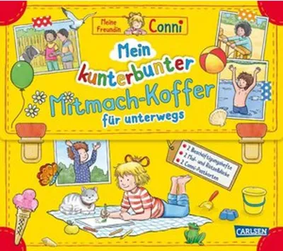 Obrázek produktu pro Conni Gelbe Reihe (Beschäftigungsbuch): Mein kunterbunter Mitmach-Koffer für unterwegs