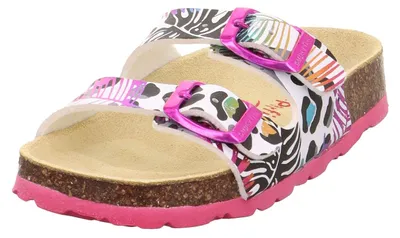 Produktbild von Superfit Mädchen Fussbettpantoffel 1800111 Hausschuh, Weiß Mehrfarbig 1100, 24 E