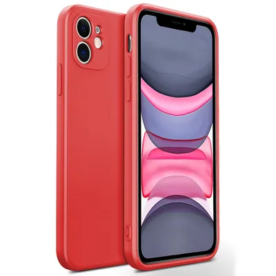 Obrázek produktu pro iPhone 11 Pouzdro, Tekuté Silikonové Gumové Pouzdro, Nárazuvzdorné a Odolné proti Poškrábání pro iPhone 11 červené