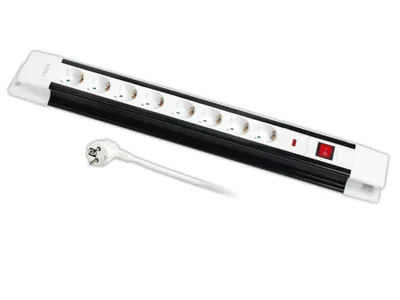 Produktbild von LogiLink LPS207, 3 m, Schwarz, Weiß, 250 V, 50 Hz, 3500 W