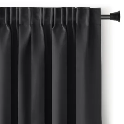 Zdjęcie produktu dla Zasłona Taśma marszcząca Wielofunkcyjna taśma 140x270 cm Czarna Zasłona Jednokolorowa Zasłona zaciemniająca Wisząca Plisa