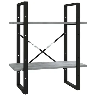 Obrázok produktu pre vidaXL Regál na knihy 2 priehradky Grey Sonoma 60x30x70 cm odvodený výrobok z dreva