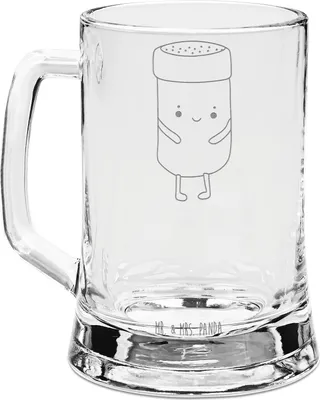 Produktbild von Mr. & Mrs. Panda Krug Beste Freunde Salz - Transparent - Geschenk, Glaskrug, Bierkrug Mit Gravur, Lustige Sprüche, Humpen, Fehlende Keywords, Seidel
