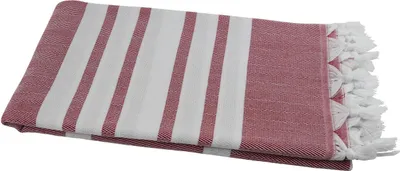 Produktbild von Hamamtuch als Strandtuch Badetuch & Saunatuch "Fisch Style" rot weiß
