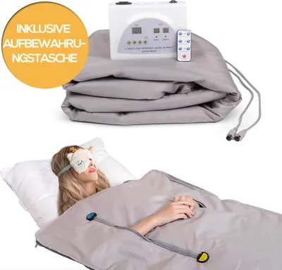 Produktbild von CALMENTA® Infrarot-Saunadecke elektrisch mit Fernbedienung – Wärmedecke zur Infrarot-Therapie & Schmerzlinderung – Wellness, Rheuma & Fibromyalgie