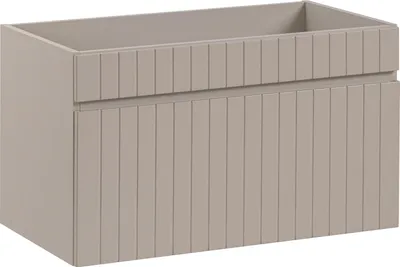 Produktbild von Waschbeckenunterschrank 80 Cm 1 Schublade Kaschmir Matt Gefräst