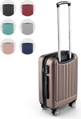 Produktbild von Easy Move ABS Hartschalenkoffer - Trolley Koffer mit 360° Rädern, Zahlen-Schloss - Reisekoffer, Hartschalenkoffer, Luggage (Coffee, 54cm)