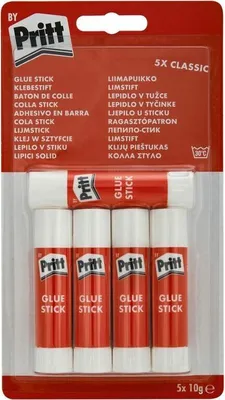 Produktbild von Pritt Klebestift Bastel Schul Papier Pappe Fotos Kleber Glue Stick 5x 10g Classic