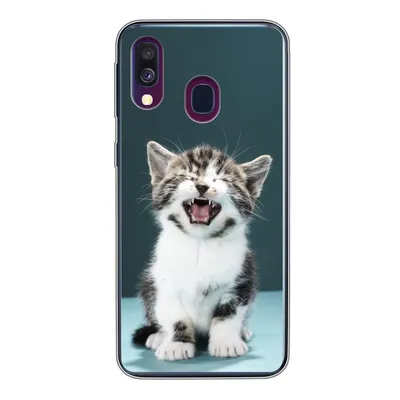 Produktbild von MuchoWow® Handyhülle Schutzhülle Hülle für Samsung Galaxy A40 Katze - Kätzchen - Miau Silikon Softcase Handy Hülle - Handy-Tasche