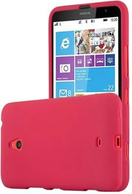 Produktbild von Cadorabo Schutzhülle für Nokia Lumia 1320 Hülle in Rot Handyhülle TPU Etui Cover Case