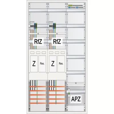 Produktbild von ABN Zählerschrank eHZ 2Z 2R 1V 1APZ, sHS IP43 SK2, 5-polig, BxHxT: 800x1100x210mm S37EA222