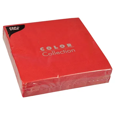 Image de Serviette de table Papstar rouge