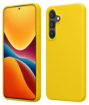 Produktbild von kwmobile Handyhülle für Samsung Galaxy S25 Hülle - Case Silikon - Kabelloses Laden - Schutzhülle Cover in Strahlend Gelb
