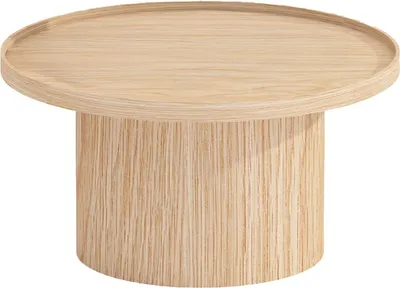 Productafbeelding van Kaheku salontafel Vicenza, eikenhout, 80 cm diameter, 35 cm hoog, naturel, artikelnummer 12702702