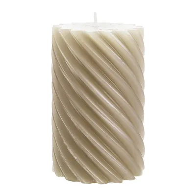 Produktbild von Stumpenkerze aus Paraffin, gedreht, Sahara, 110/70 mm, WENZEL, Brenndauer ca. 51h, Spiralkerze