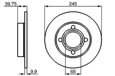 Produktbild von BOSCH Bremsscheiben (2 Stück) Hinterachse 0 986 478 216