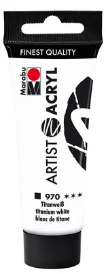 Künstler-Acrylfarbe Titanweiß 970, 22 ml, pastos