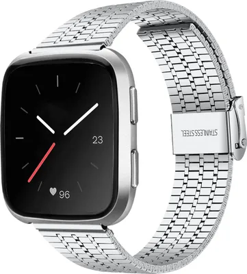 Produktbild von Strap-it Fitbit Versa / Versa 2 Edelstahlarmband (Silber)