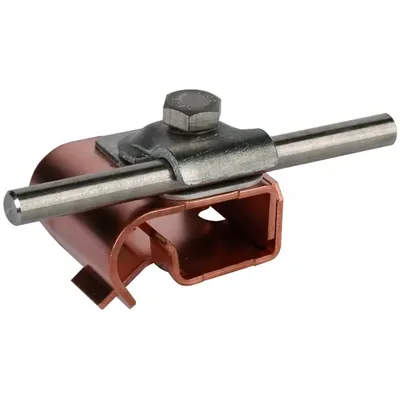 Produktbild von DEHN Zweimetall-Dachrinnenklemme Cu/St/tZn 16-22mm