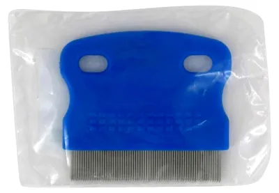 Produktbild von Metallkamm mit blauem Griff, 1 Stück