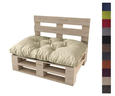 Produktbild von sunnypillow Palettenkissen Auflage Set für Europaletten Indoor und Outdoor Palettenpolster Palettensofa Kissen mit schöner Steppung viele Farben und Größen zur Auswahl Sitzkissen 120 x 60
