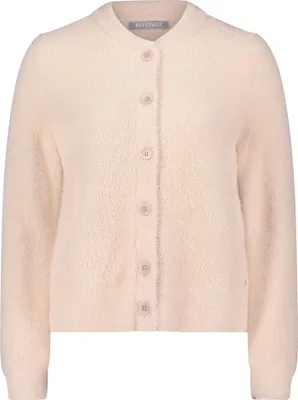 Produktbild von Lässiger Langarm Strick Cardigan mit Stehkragen und Knopfleiste, 56 cm