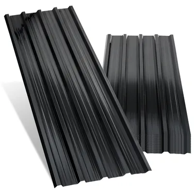 Produktbild von 12x Trapezblech 129x46cm = 7m² Dachplatten Dachblech für Gerätehaus Carport Profilblech Wandblech Dachblech Anthrazit verzinkt Wellblech