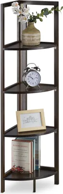 Produktbild von relaxdays Eckregal Bambus dunkelbraun 28,0 x 28,0 x 120,0 cm