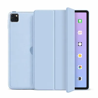 Produktbild von Schutzhülle für Apple iPad Pro 11" 2025 & für Apple iPad Pro 11" 2024 M5/M4 Smart Cover Etui Tasche schlanke Hülle Wake Up / Sleep Funktion - Ice Blue