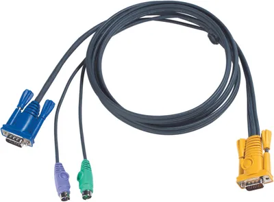 Obrázek produktu pro ATEN AT-2L5202P, 1,8 m, PS/2, PS/2, VGA, Černá, HDB-15 + 2 x PS/2