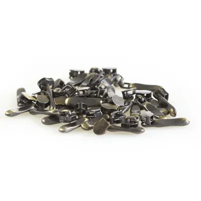 Produktbild von 20 Stylische Schieber Zipper für Spiralreißverschluss 5mm, Farbauswahl, Farbe:antik gold