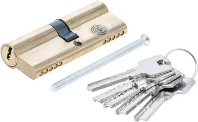 Produktbild von KRAFTMANN 8094 Messing-Schließzylinder, 80 mm