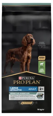 Obrázek produktu pro Purina Large Athletic Adult Sensitive Digestion with OPTIDIGEST, Dospělý jedinec, Losos, 14 kg