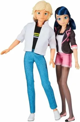 Produktbild von 2er-Pack Puppen – BANDAI – Miraculous – P50377 – Marinette & Adrien – 26 cm