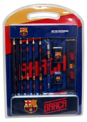 Immagine prodotto di Set di cancelleria Fc Barcelona con custodia in metallo trasparente Taglia unica