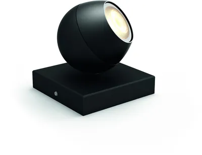 Produktbild von Philips Hue White ambience Buckram Einzelspot schwarz Erweiterung, Intelligenter Einbaustrahler, Bluetooth/Zigbee, Schwarz, LED, Metall, GU10