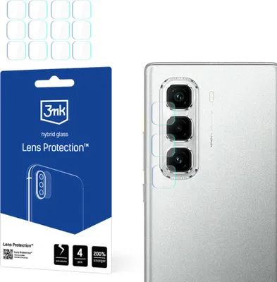 Zdjęcie produktu dla 3mk Hybrydowe szkło ochronne obiektywu do Infinix Hot 50 Pro + Obiektyw aparatu Obiektyw aparatu 0,16 mm 6H (4 sztuki)