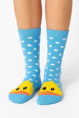 Produktbild von Admas Warm Sweet Duckling Haussocken (Große blaue Ente) – Warme Haussocken mit rutschfester Sohle 36/40