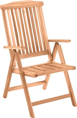 Produktbild von TPFGarden GARTENSESSEL Teaka mit Armlehnen, Rückenlehne 6-fach verstellbar, Teak,  klappbar