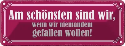 Produktbild von vianmo Blechschild 10x27 cm am schönsten sind wir wenn Spruch Zitat