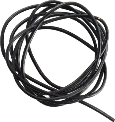 Produktbild von Lederarmband - Lederschnur - Lederband - rund - 2 mm - schwarz matt