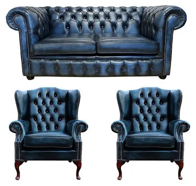 Produktbild von Chesterfield Sofagarnitur Couch Polster Sofa Ohrensessel Leder Sofas 471