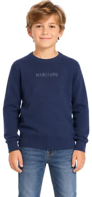 Produktbild von Kinderpullover Guess Marciano Dunkelblau Wolle Kaschmir Rundhalsausschnitt 128